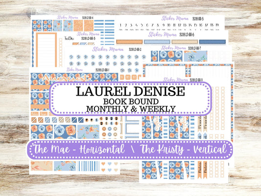 Laurel Denise Mae and Kristy Planner Sticker Kit | Book-Bound | August Blossom Breeze 3218 | 5-26