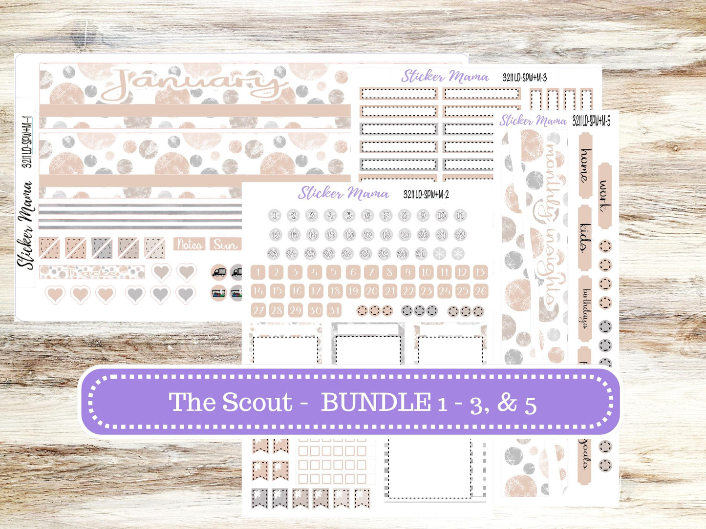 LD Small "The Scout" || PORTRAIT Weekly + Monthly Planner Kit #3211 || Pastel Wonderland  || Laurel Denise Kit Portrait || January || 10-25
