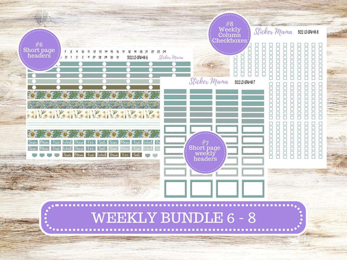 LD POP-UP Week+Month Planner Kit #3122 || The Jo || Vintage Bloom || Laurel Denise Kit || Laurel Denise Stickers || 11-25