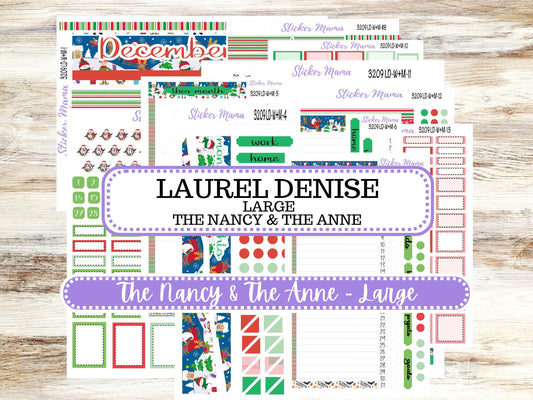 LD “The Nancy & Anne” Large || Week + Month PLANNER Monthly Kit #3209 || Laurel Denise Horizontal Vertical Kit || Jolly Pines || 9-25