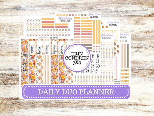 ERIN CONDREN Daily Duo Planner Kit DD-3206 || Falling Colors  || Daily Duo Planner Sticker Kit || Erin Condren ||