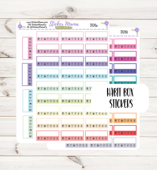 D1016 || FULL BOX CHECKLIST Stickers || Checklist Stickers || Planner Stickers for Checklists