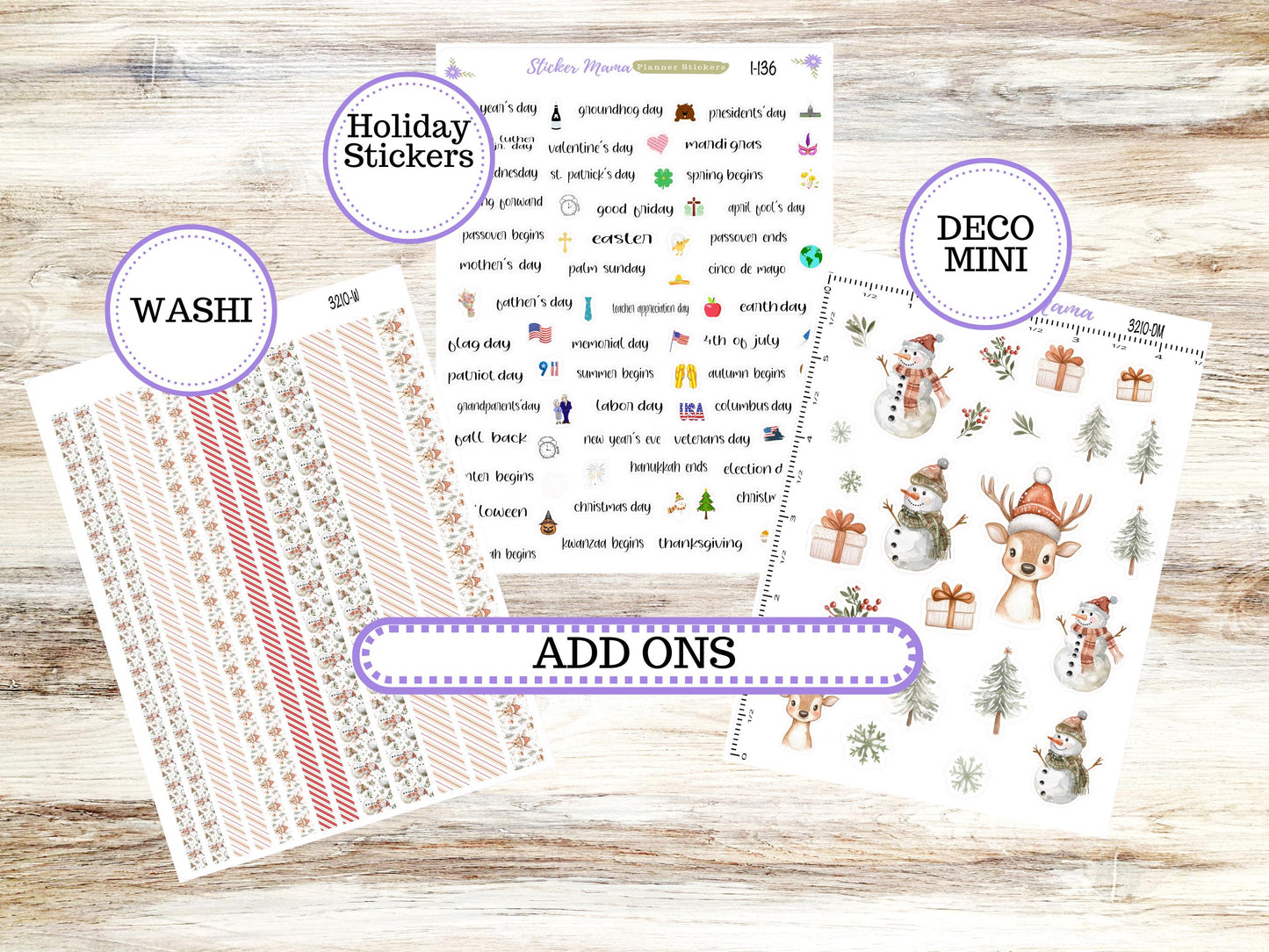 LD Small "The Scout" || PORTRAIT Weekly + Monthly Planner Kit #3210 || Frosty Friends || Laurel Denise Kit Portrait || 10-25