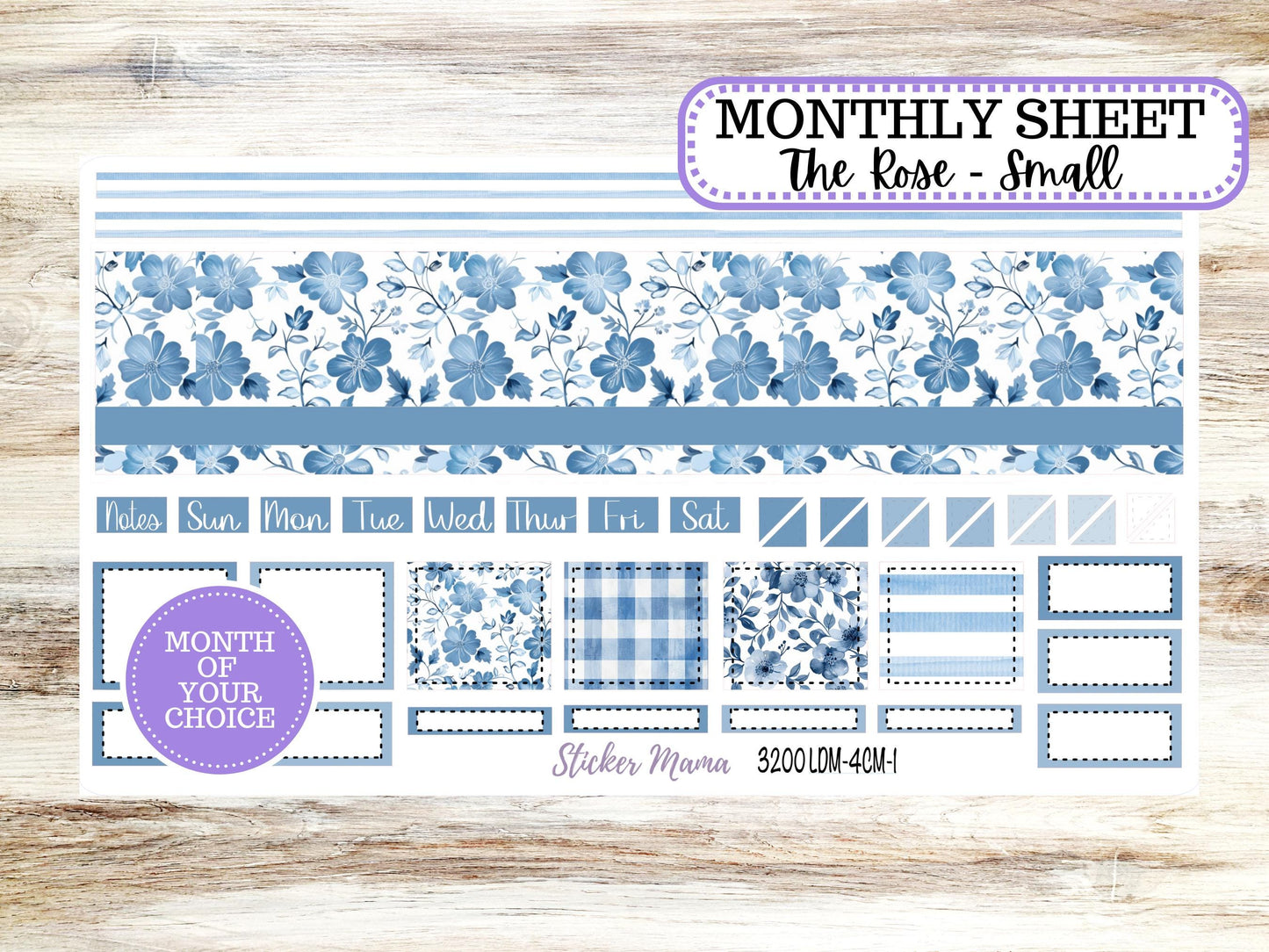 LD "Th Rose" Small || 4 COLUMN Mini (formerly the project mini)  Kit #3200 Chose Your Month || Fresh Squeeze || Project Stickers || 12-25