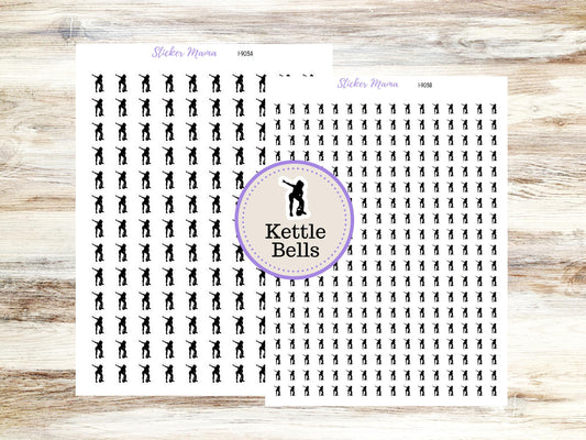 Kettle Bell Planner Stickers I-903 (.3, or .5,) |