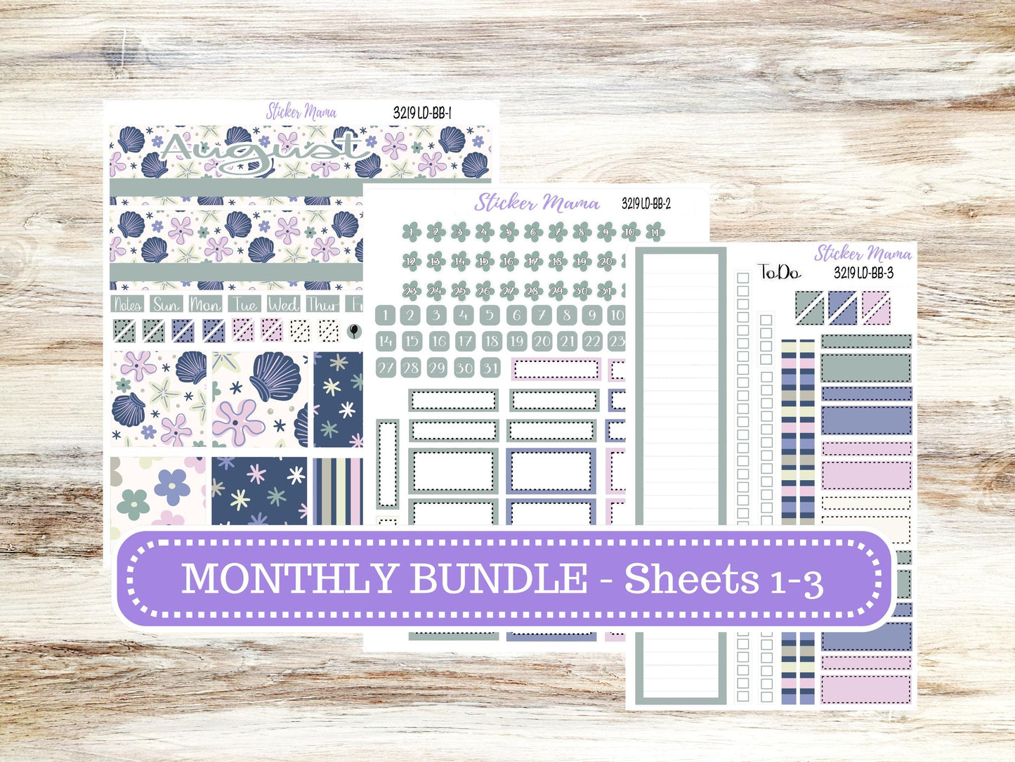 Laurel Denise Mae and Kristy Planner Sticker Kit | Book-Bound | August 3219 Tropical Trinkets | 5-26