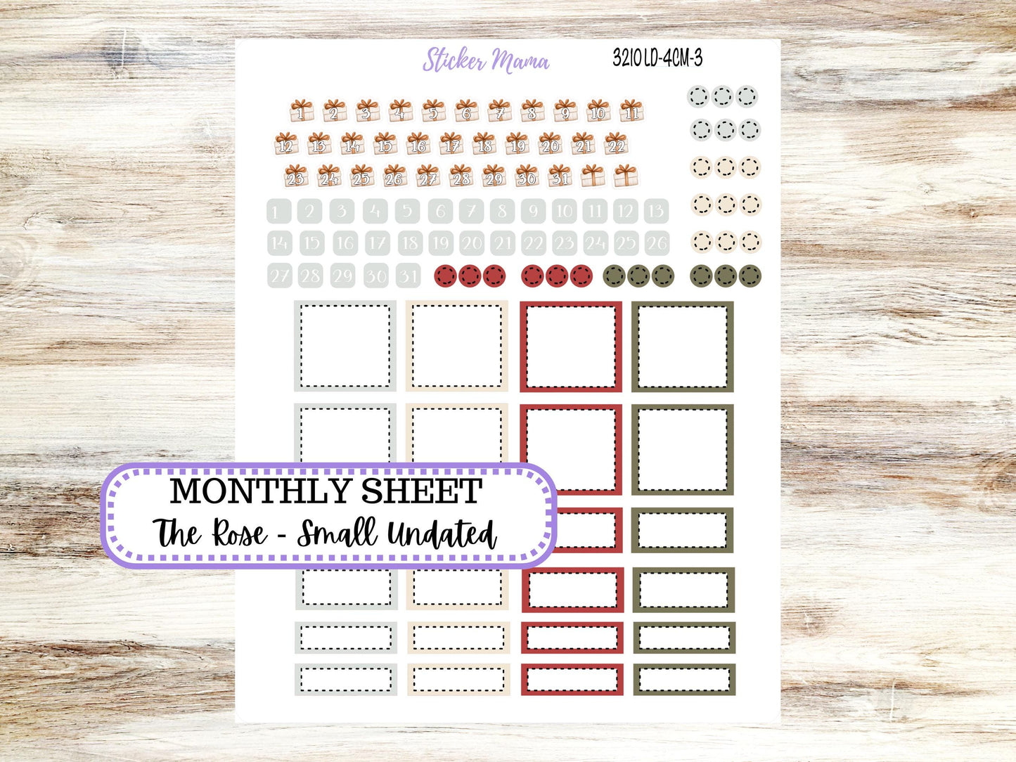 LD "Th Rose" Small || 4 COLUMN Mini (formerly the project mini) Size Planner Kit #3210 || Frosty Friends || Project Stickers || June 25