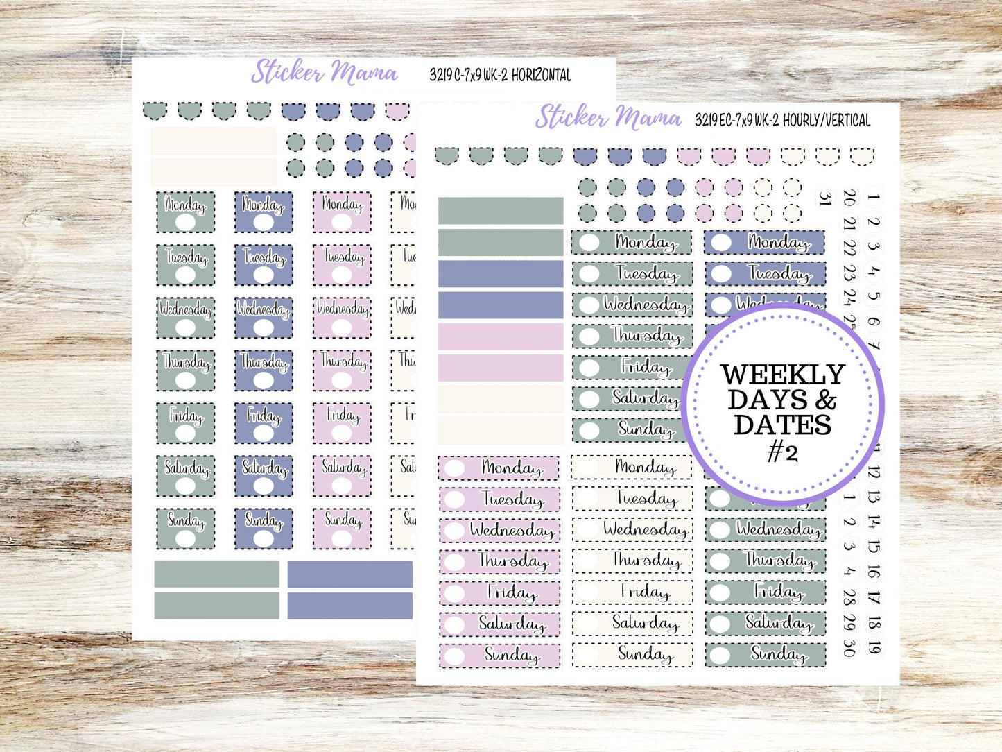 Erin Condren Weekly Planner Kit | Vertical & Hourly Stickers | WK-3219 Tropical Trinkets