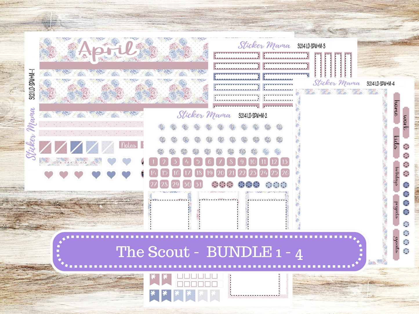 LD Small "The Scout" || PORTRAIT Weekly + Monthly Planner Kit #3214 || April Peony Palace || Laurel Denise Kit Portrait  || 12-25