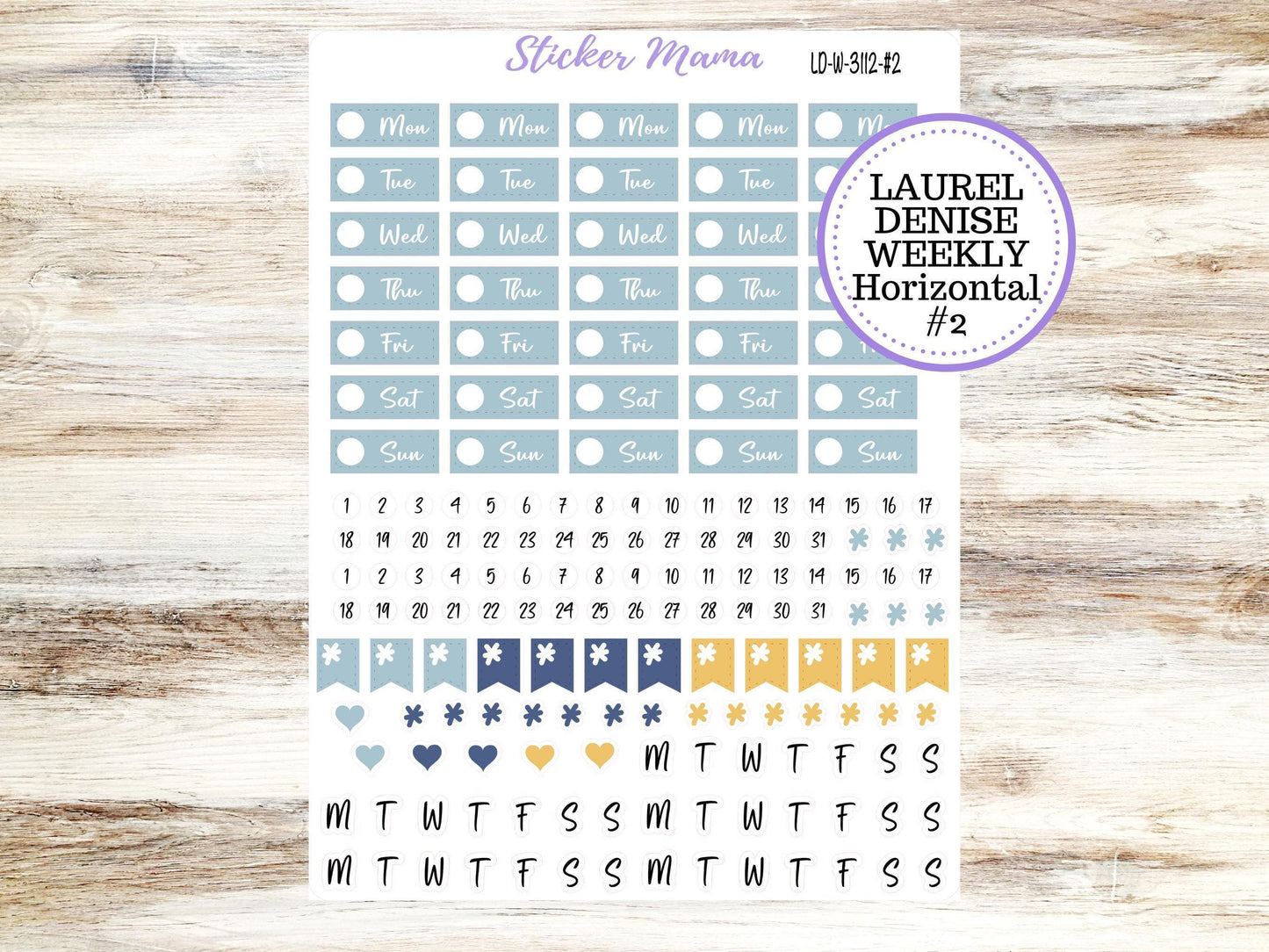 LAUREL DENISE WEEKLY Planner Kit #3112 || Laurel Denise Kit || Ld Stickers || Laurel Denise Horizontal Vertical || Butterfly Bliss