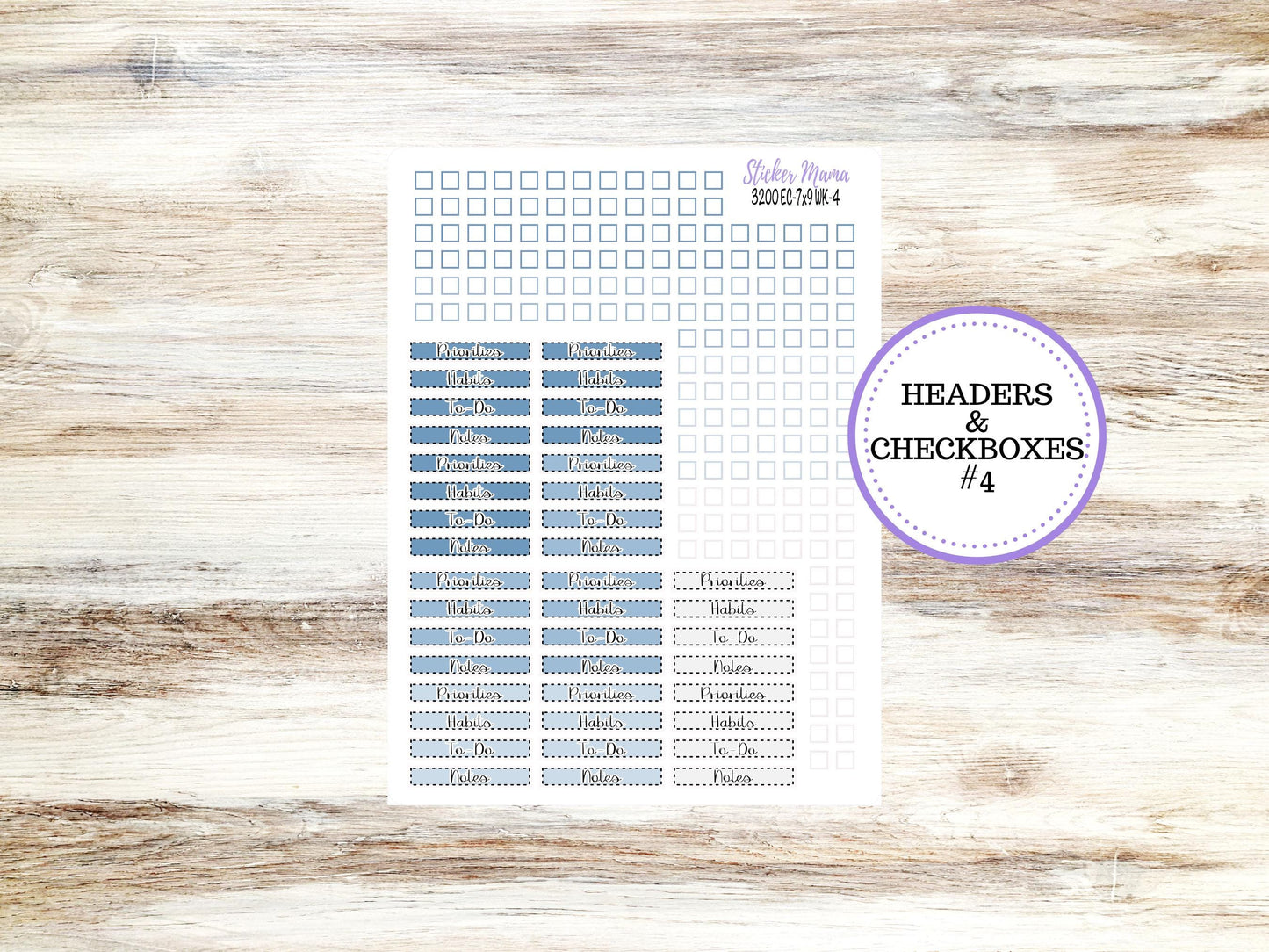 ERIN CONDREN WK-3200 || Blue Blossom || Weekly Planner Kit || Erin Condren || Hourly Planner Kit ||  Vertical Planner Kit