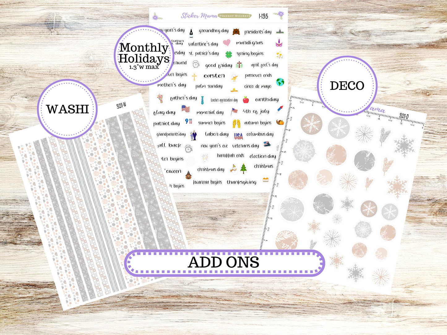 LD BOOK-BOUND Planner Kit #3211 || The Mae || The Kristy || Pastel Wonderland || January Laurel Denise Sticker Kit ||  10-25