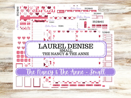 LD SMALL "The Anne" & "The Nancy" || MINI Week + Month Planner Kit #3119 || Laurel Denise Horizontal Vertical || February || 10-25