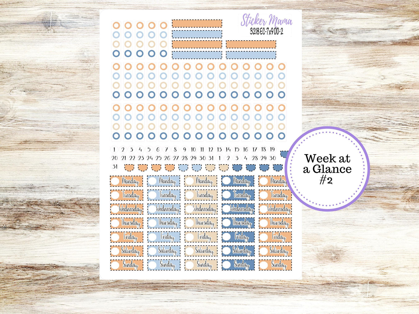 Erin Condren Daily Duo Planner Sticker Kit | 3218 Blossom Breeze