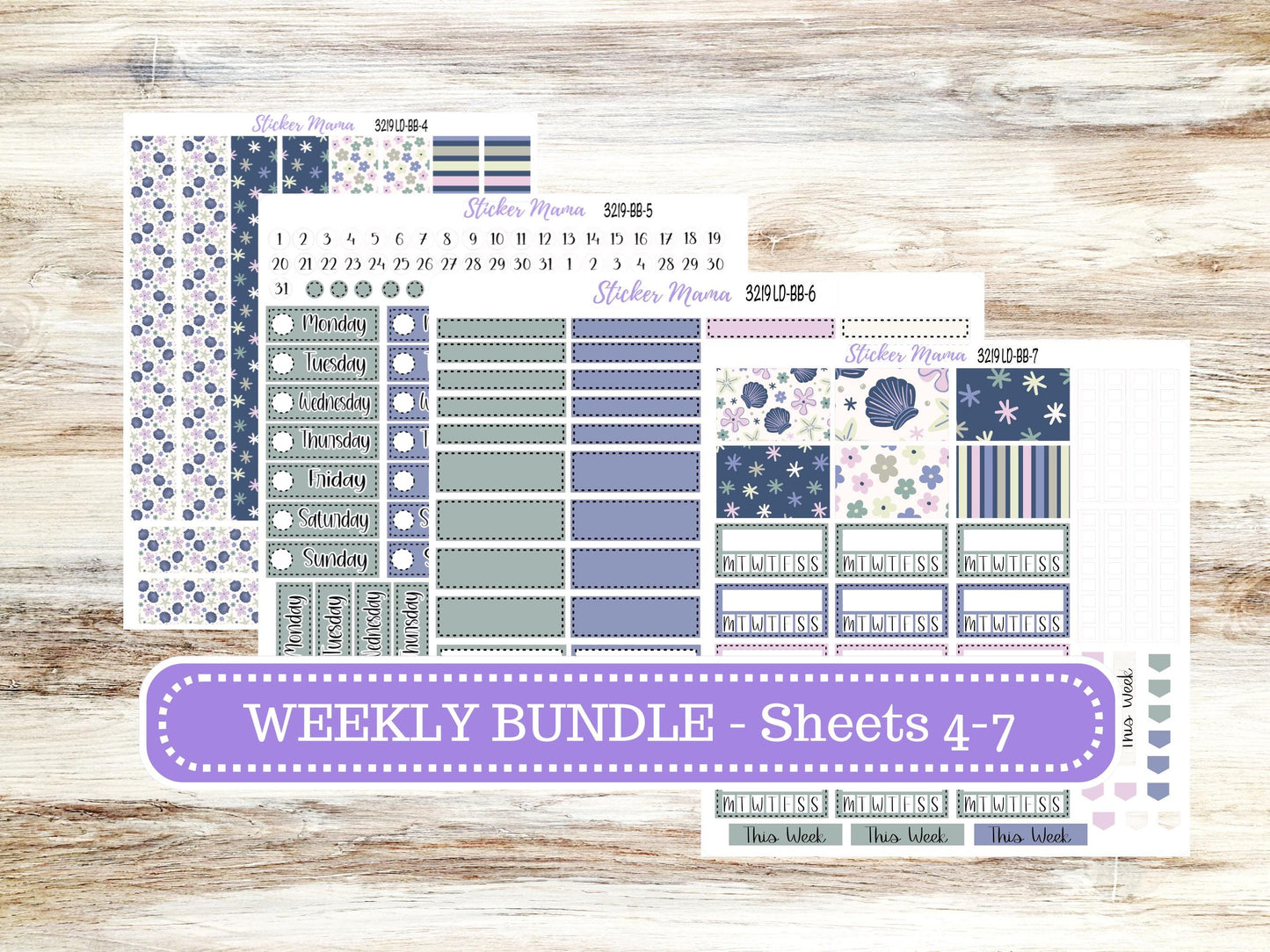 Laurel Denise Mae and Kristy Planner Sticker Kit | Book-Bound | August 3219 Tropical Trinkets | 5-26