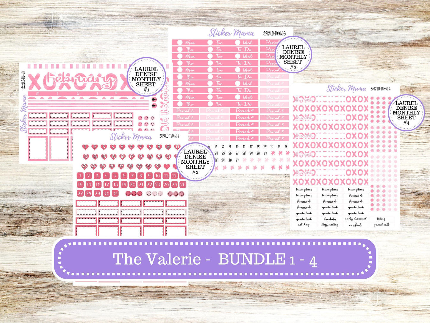 LD "The Valerie" || TEACHER Week + Month Planner Kit #3212 || Love Notes ||Laurel Denise Kit || Laurel Denise Teacher Planner | 10-25