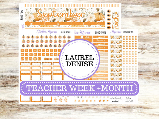 LAUREL DENISE TEACHER Planner Kit #3114 || Laurel Denise Kit || Laurel Denise Stickers || Laurel Denise Teacher Kit || September || June 25