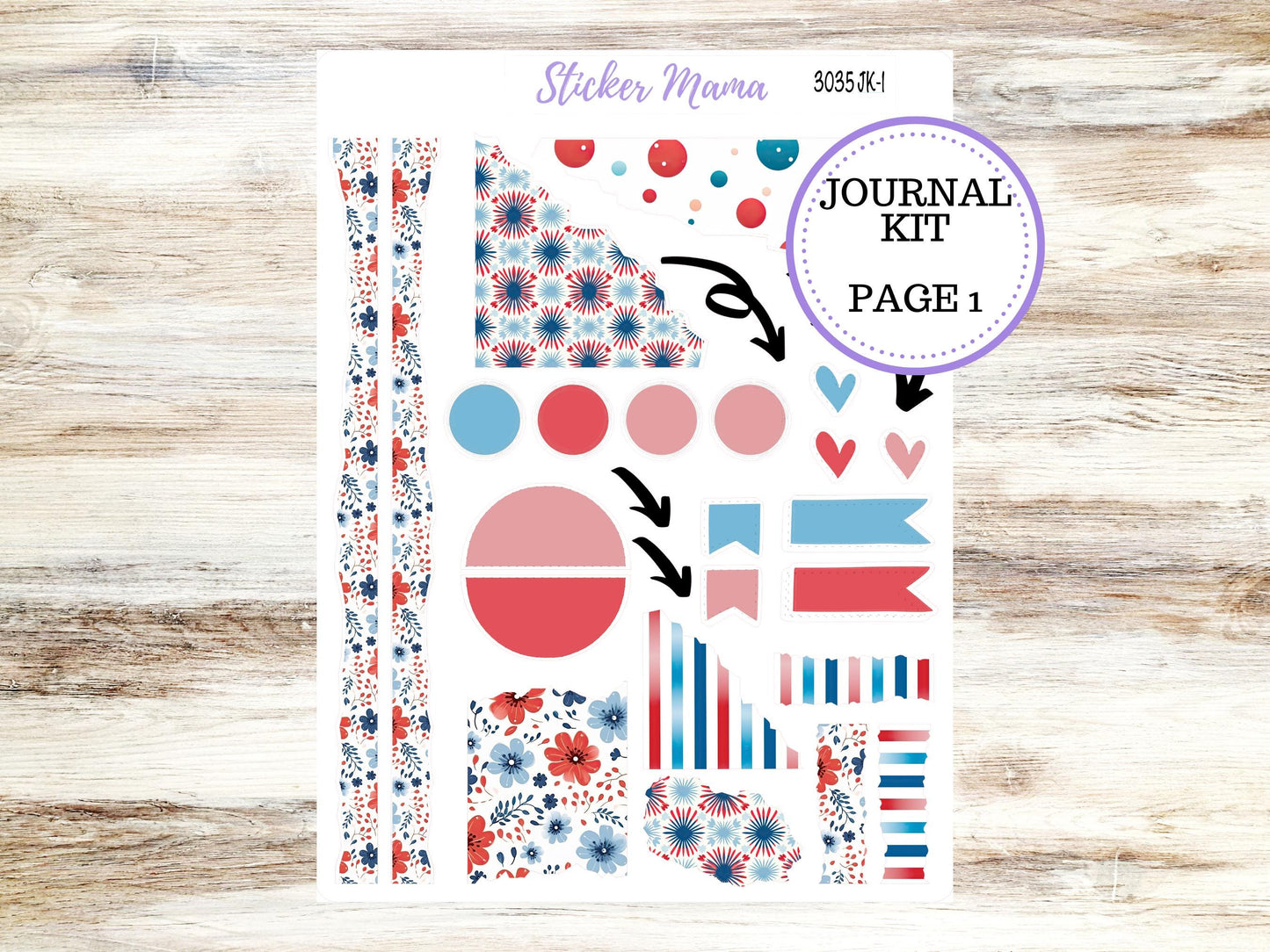 Journaling Stickers | Planner Stickers Kit | 3035 American Dream