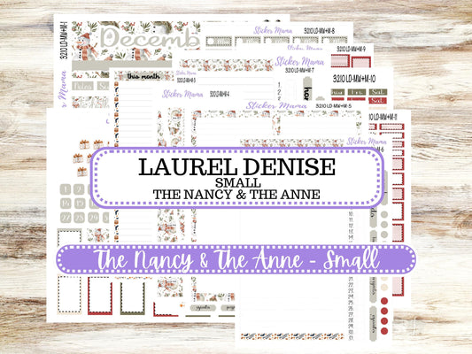 LD SMALL "The Anne" & "The Nancy" || MINI Week + Month Planner Kit #3210 || Laurel Denise Horizontal Vertical || Frosty Friends || 9-25
