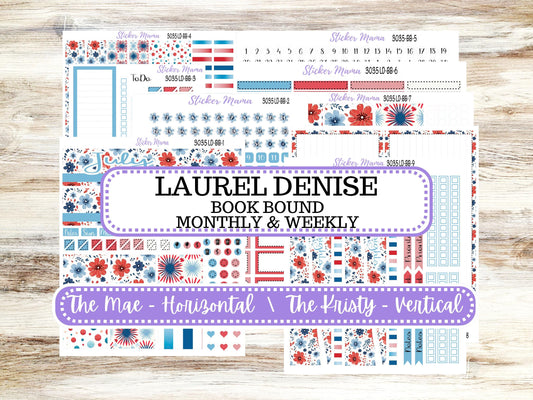 Laurel Denise Mae and Kristy Planner Sticker Kit | Book-Bound | July 3035 American Dream