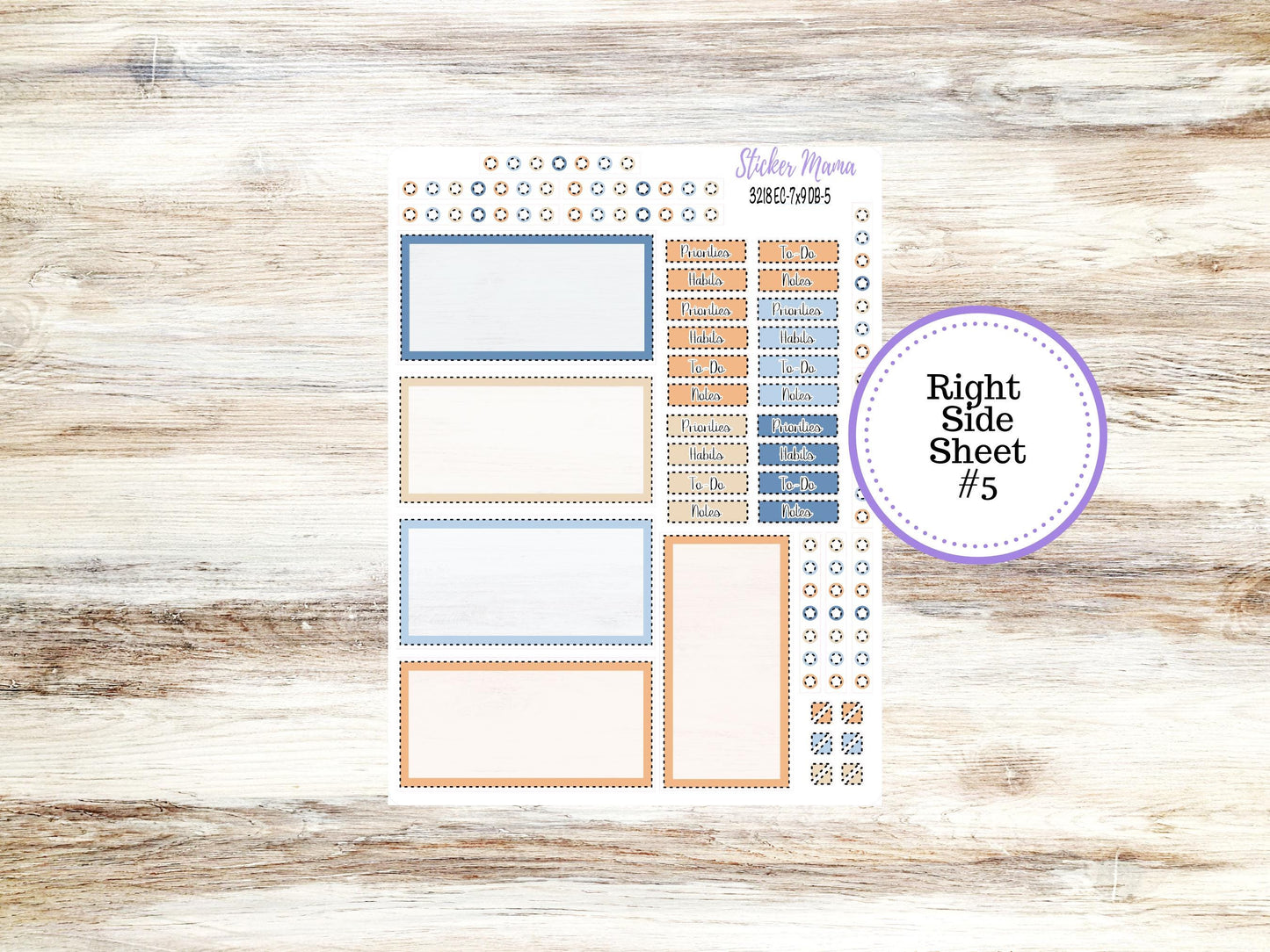 Erin Condren Dashboard Planner Sticker | Kit DB-3218 Blossom Breeze