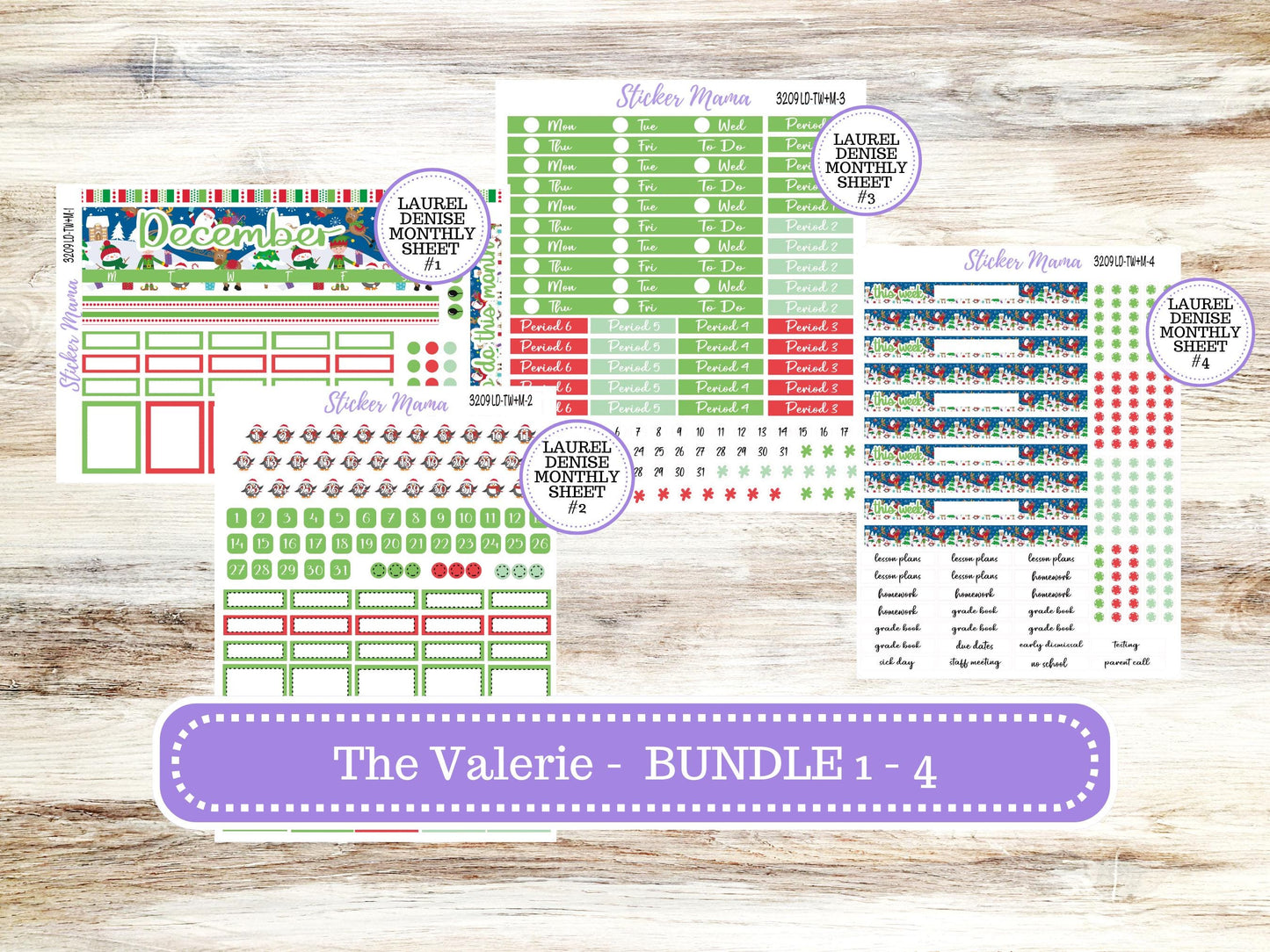 LD "The Valerie" || TEACHER Week + Month Planner Kit #3209 || Jolly Pines ||Laurel Denise Kit || Laurel Denise Teacher Planner || June 25