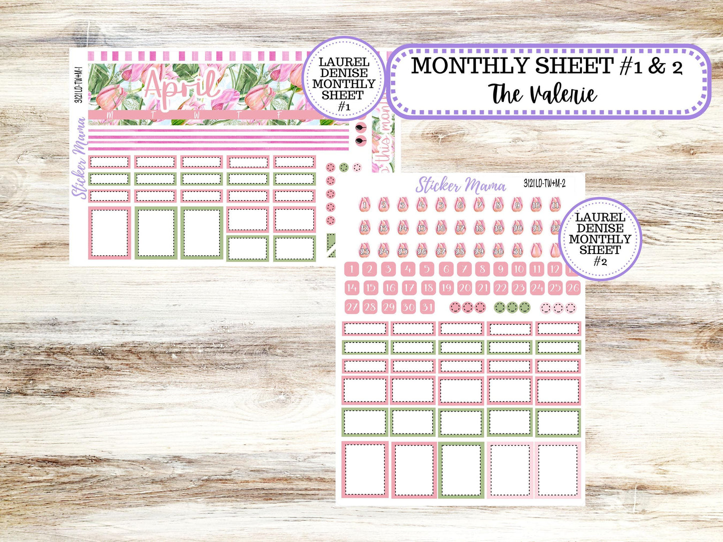 LD "The Valerie" || TEACHER Week + Month Planner Kit #3121 || April Easter Petals || Laurel Denise Teacher Planner | 12-25