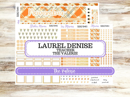 LD "The Valerie" || TEACHER Week + Month Planner Kit #3208 || Fall Fields ||Laurel Denise Kit || Laurel Denise Teacher Planner || June 25