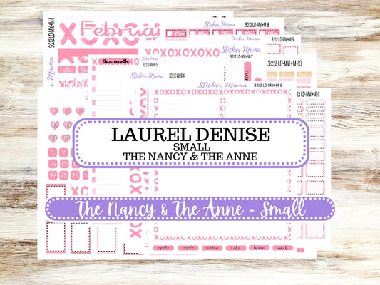 LD SMALL "The Anne" & "The Nancy" || MINI Week + Month Planner Kit #3212 || Laurel Denise Horizontal Vertical || Love Notes || 10-25