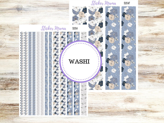Washi Planner Sticker Sheet | Charming Roses #3215