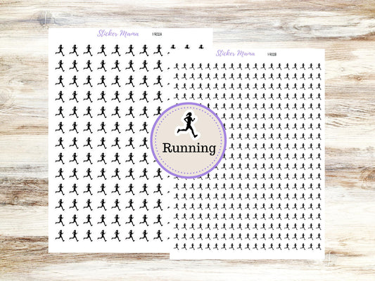 Running Planner Stickers I-902 (.3, or .5,) |