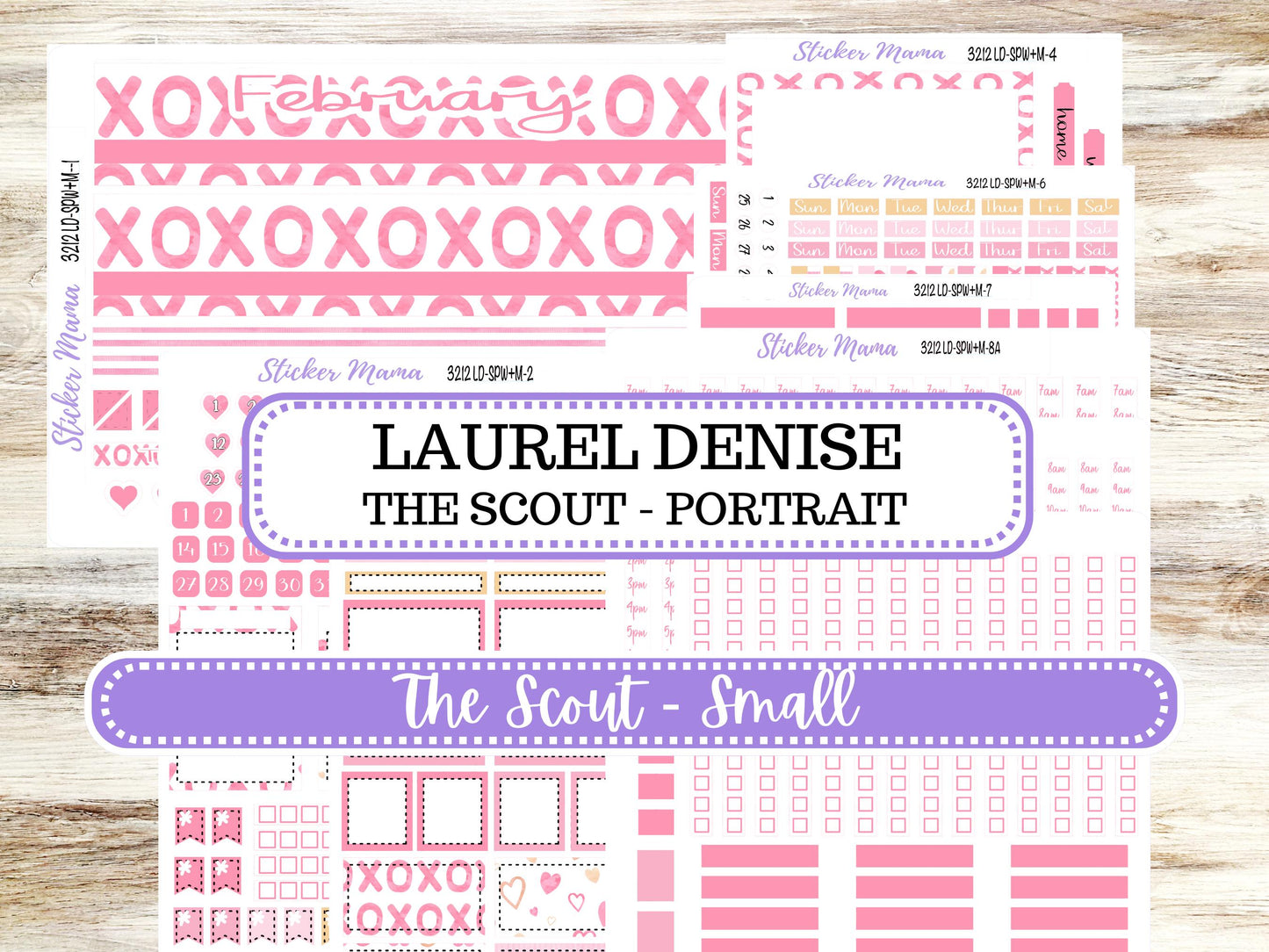 LD Small "The Scout" || PORTRAIT Weekly + Monthly Planner Kit #3212 || Love Notes || Laurel Denise Kit Portrait || February || 10-25