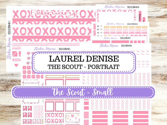 LD Small "The Scout" || PORTRAIT Weekly + Monthly Planner Kit #3212 || Love Notes || Laurel Denise Kit Portrait || February || 10-25