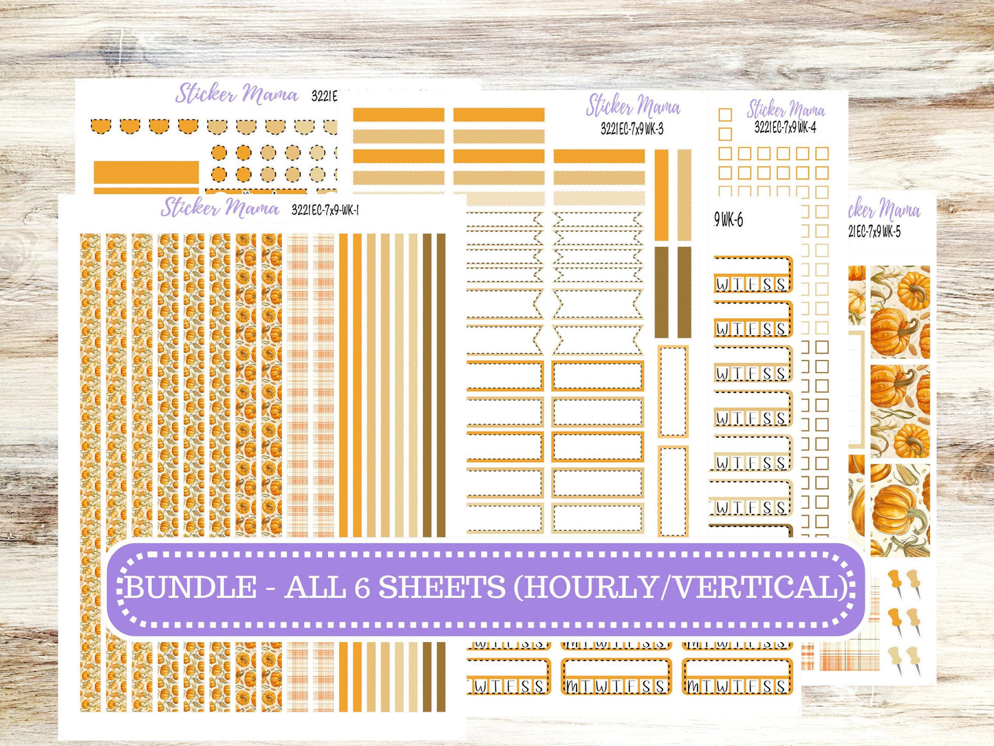 ERIN CONDREN Weekly Planner Kit WK-3221 | Pumpkin Cornstalk