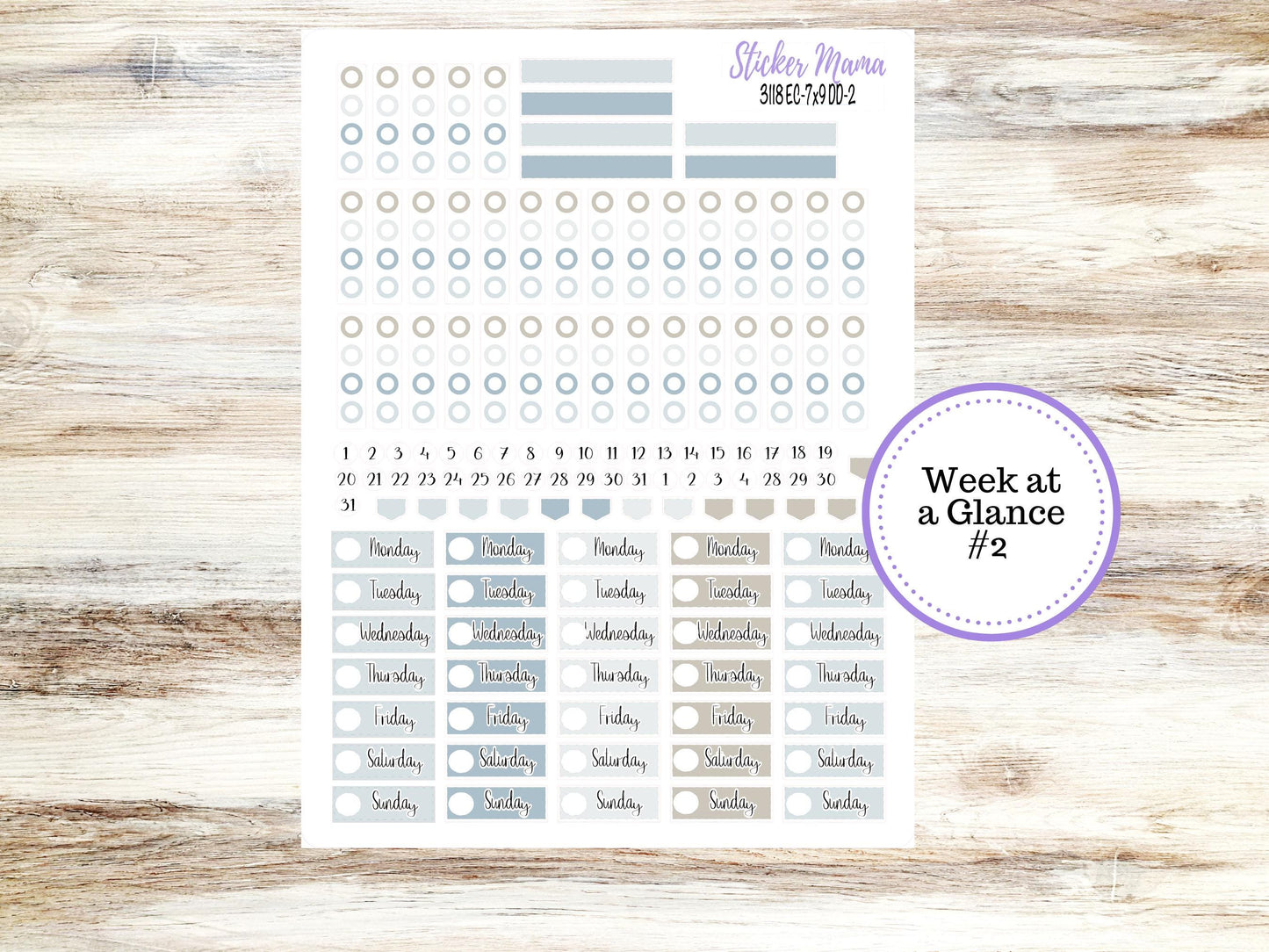 ERIN CONDREN Daily Duo Planner Kit DD-3118 || January || Daily Duo Planner Sticker Kit || Erin Condren ||