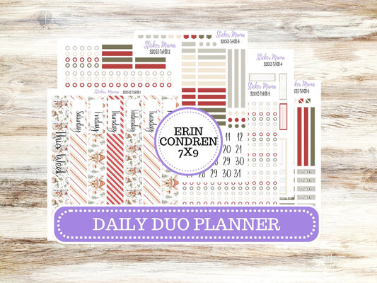 ERIN CONDREN Daily Duo Planner Kit DD-3210 || December - Frosty Friends || Daily Duo Planner Sticker Kit || Erin Condren ||