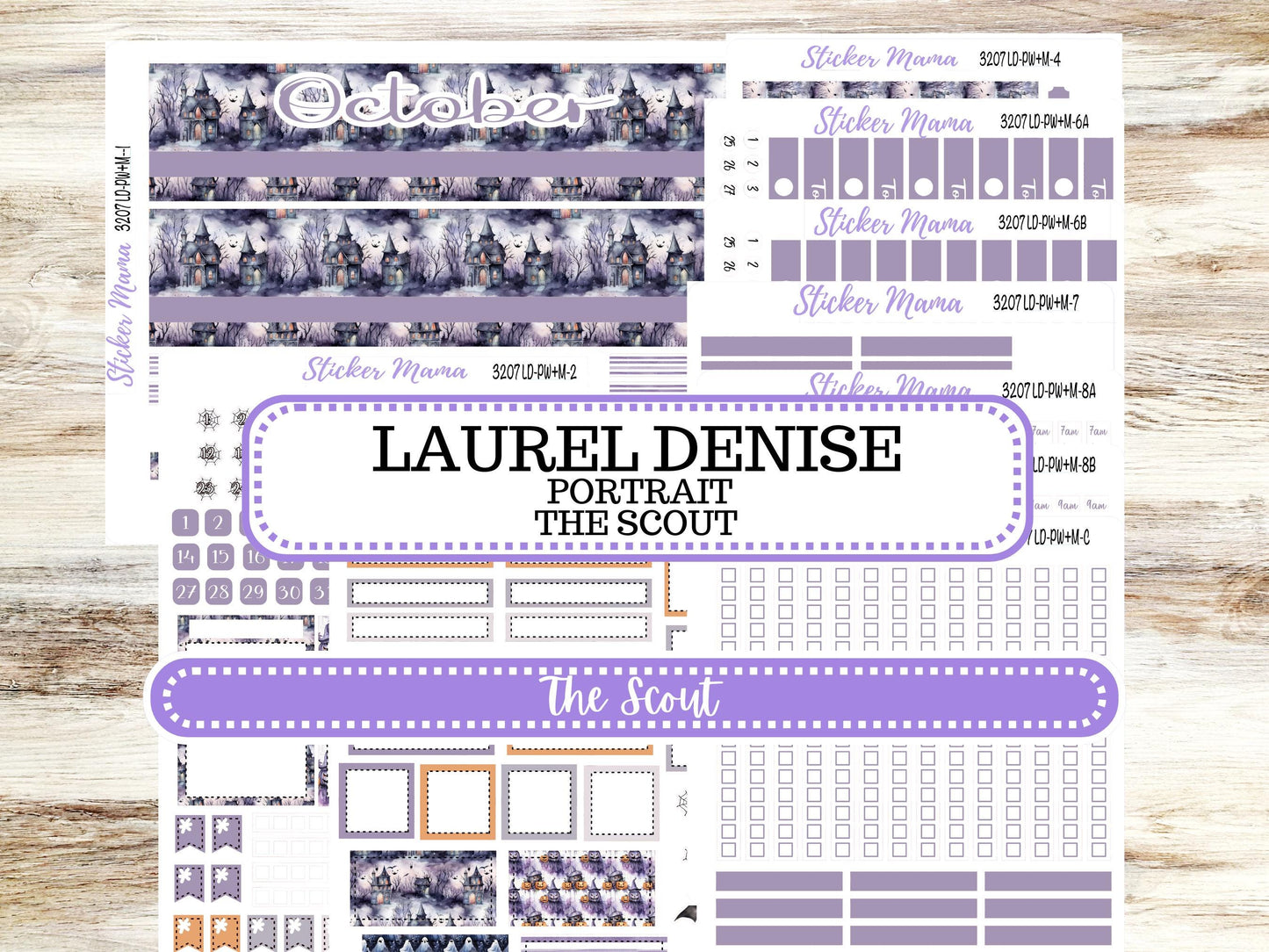 LD "The Scout" || PORTRAIT Weekly + Monthly Planner Kit #3207 || Haunted Haven || Laurel Denise Kit Portrait || Aug 25