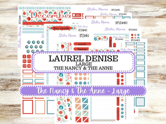 LD “The Nancy & Anne” Large || Week + Month PLANNER Monthly Kit #3117 || Laurel Denise Horizontal Vertical Kit || December || 9-25