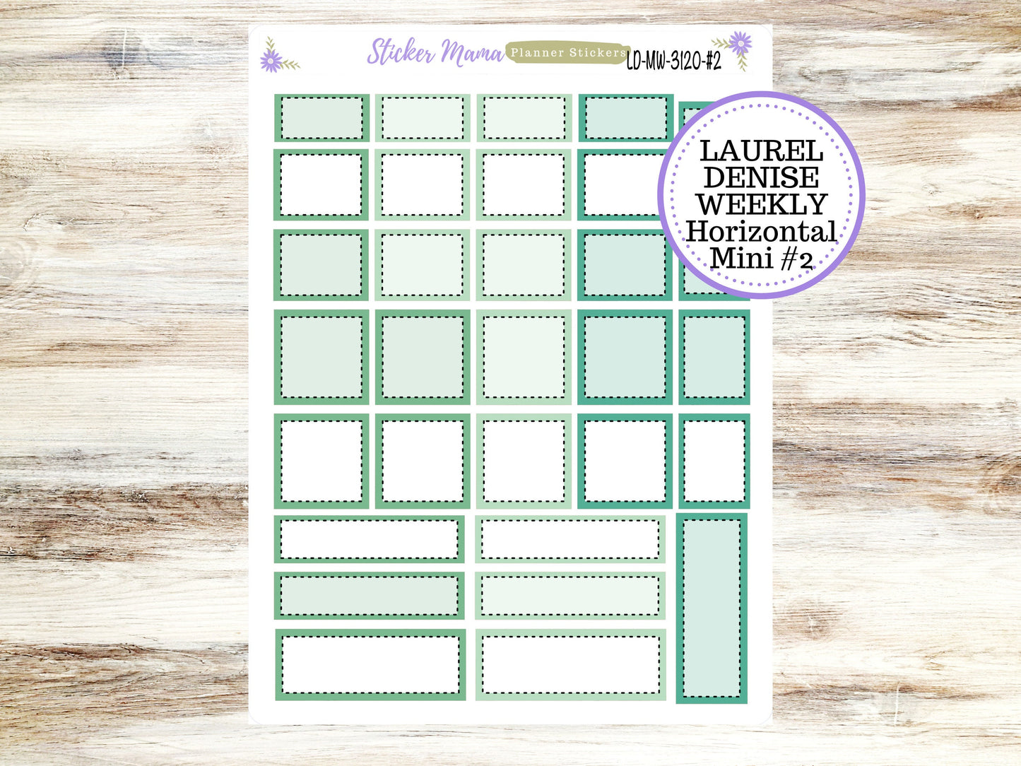 LAUREL DENISE MINI Planner Kit #3120 || Shamrock Magic Laurel Denise Kit || L D  Stickers || Laurel Denise Horizontal Vertical || March