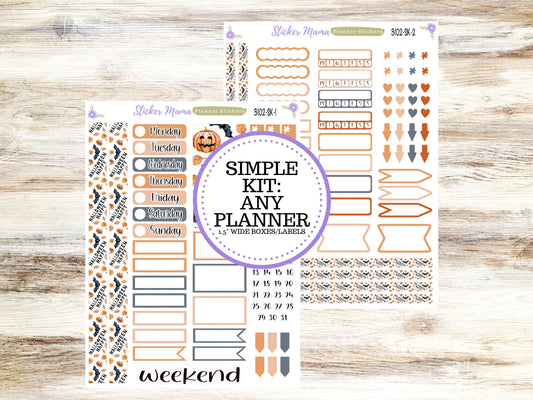 SIMPLE KIT  || #3102 || Pumpkin Town || Any Kind Planner || Planner Stickers || Planner Stickers