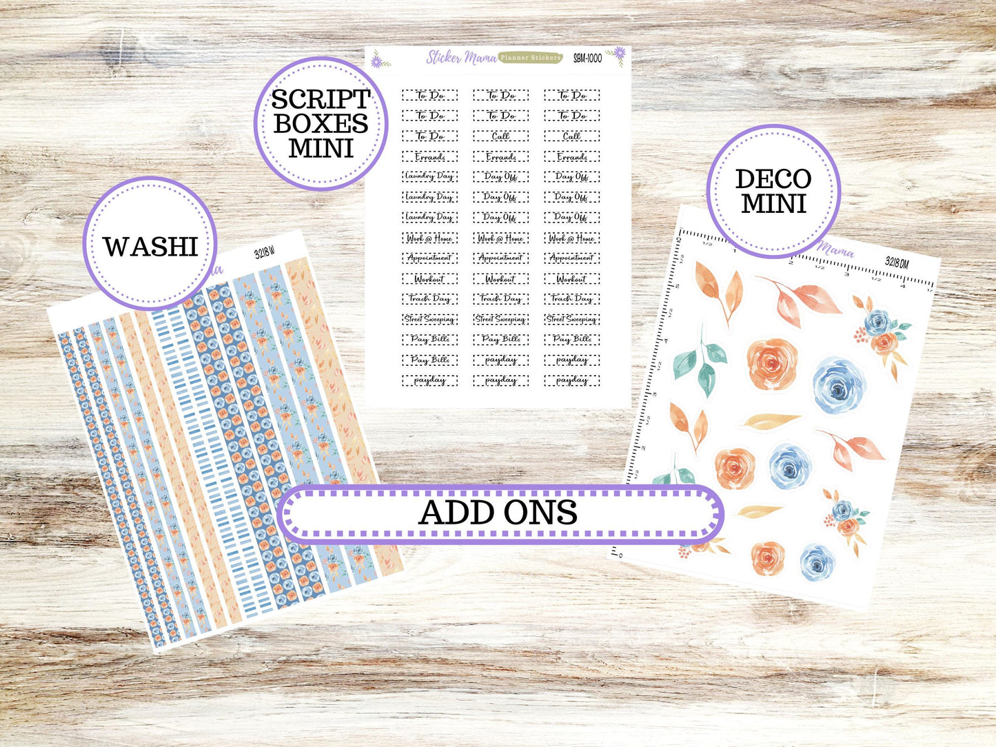 Laurel Denise Small Anne and Nancy Planner Sticker Kit | August 3218 Blossom Breeze | 5-26