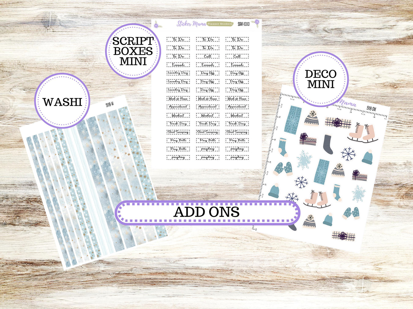 LD SMALL "The Anne" & "The Nancy" || MINI Week + Month Planner Kit #3118 || Laurel Denise Horizontal Vertical || January || 10-25