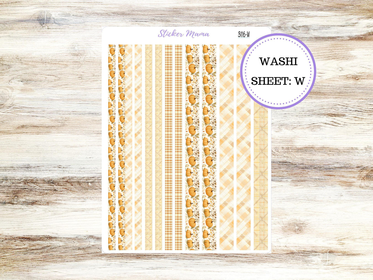 WASHI PLANNER STICKERS || 3116 || Pumpkin Spice || Washi Stickers || Planner Stickers || Washi for Planners