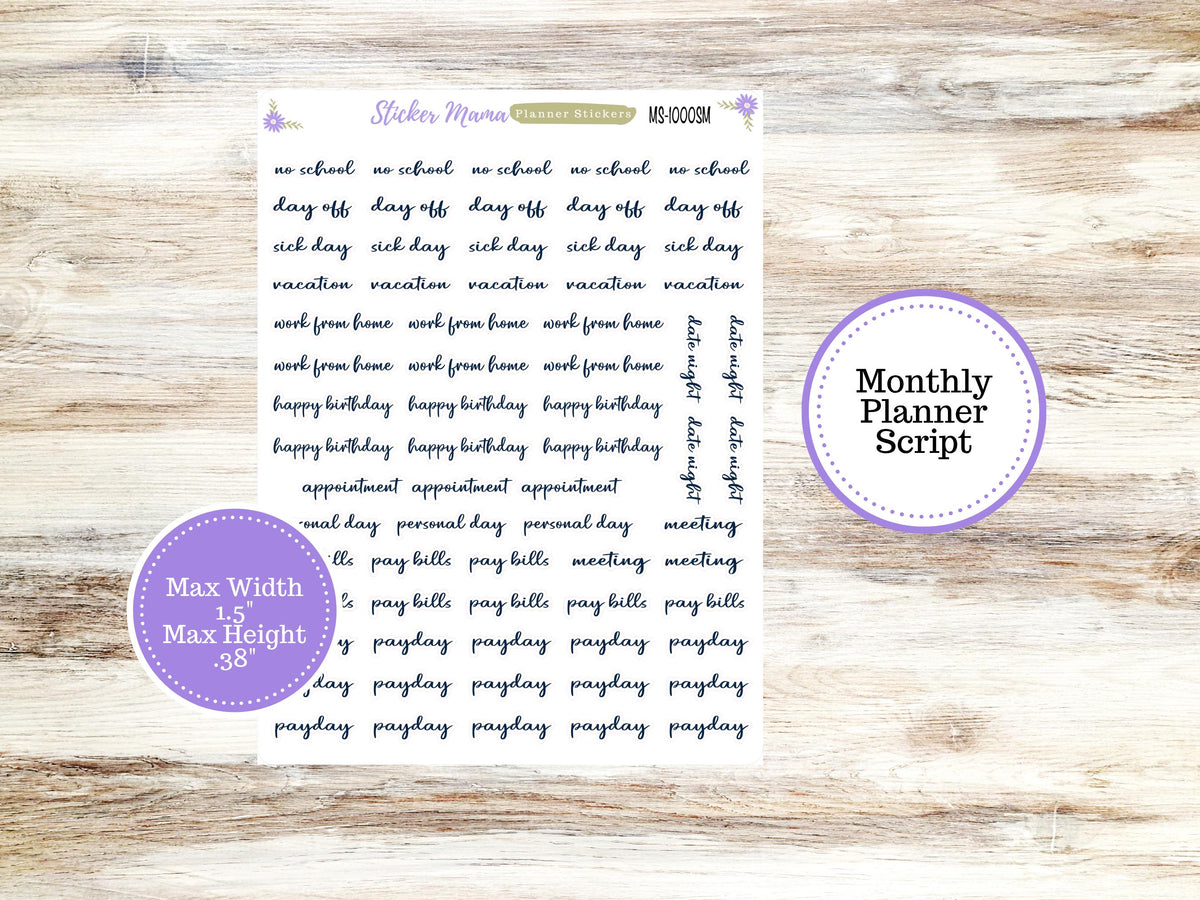 Erin Condren Monthly Planner Sticker Kit 3210 | 7X9 | December Frosty Friends | 9-26