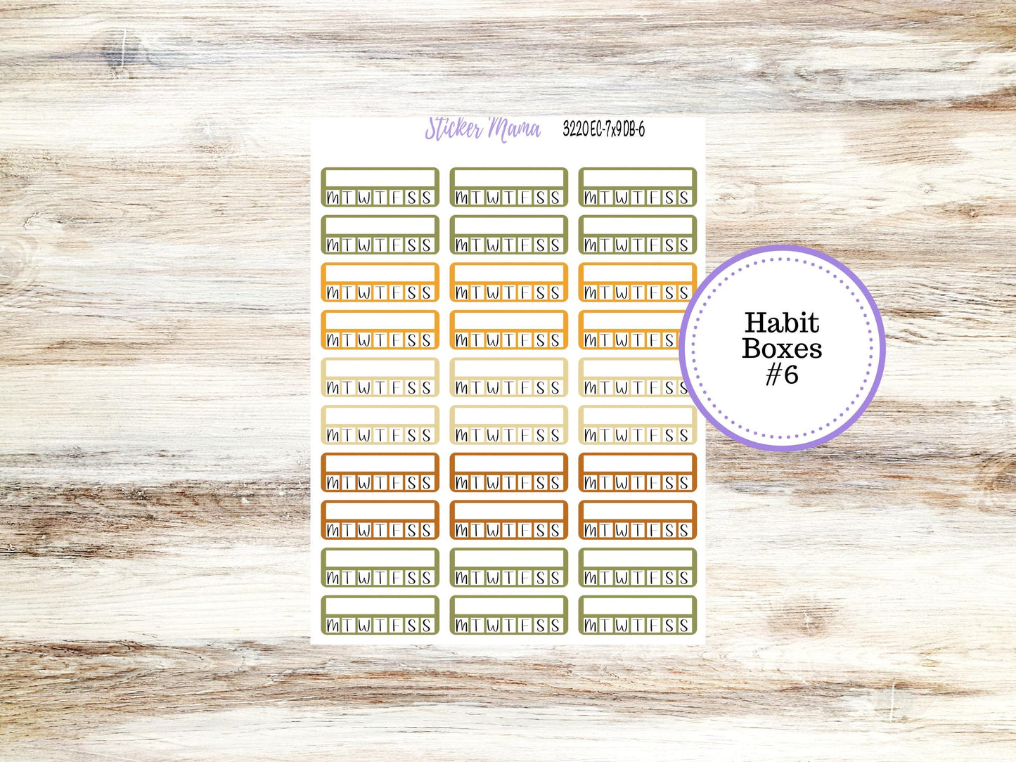 Erin Condren Dashboard Planner Sticker Kit | DB 3220 Sunflower Harvest