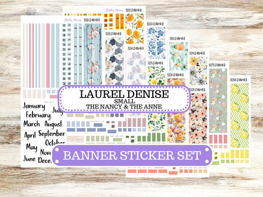 Banner Set || Laurel Denise Small Anne & Nancy || Mini Week + Month || Monthly Header Kit