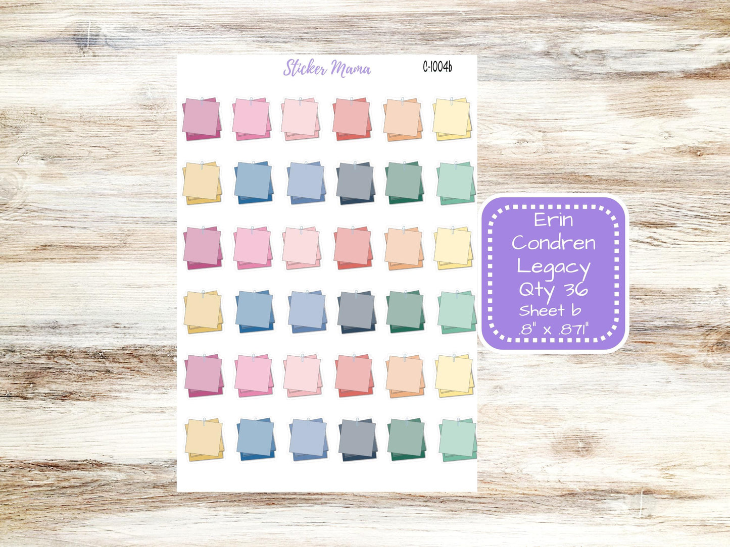 C-1004 POST IT PLANNER Stickers | Erin Condren Legacy