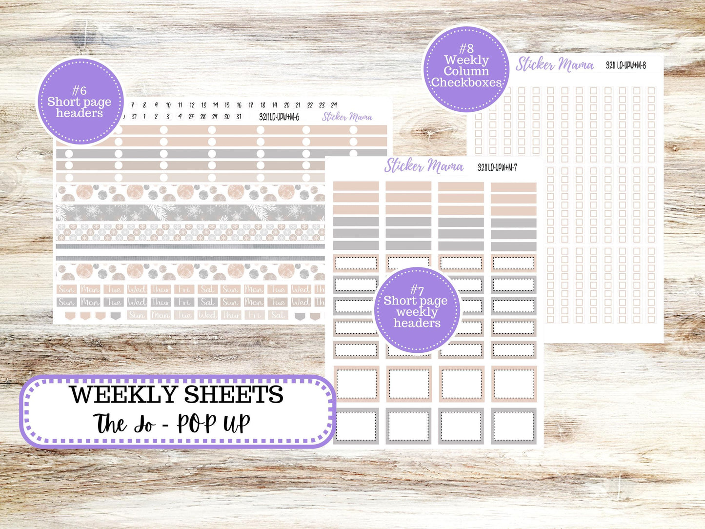 LD POP-UP Week+Month Planner Kit #3211 || The Jo || Pastel Wonderland || Laurel Denise Kit || Laurel Denise Stickers || 10-25