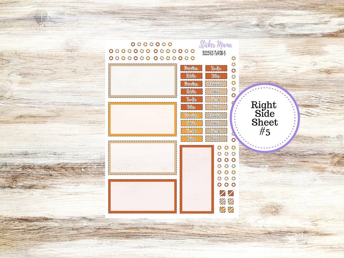 Erin Condren Dashboard Planner Kit DB | 3223 Fall Pressed Flowers November