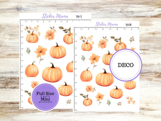 DECO-3114 || Pumpkin Paradise Deco || PLANNER STICKERS || Summer Stickers ||